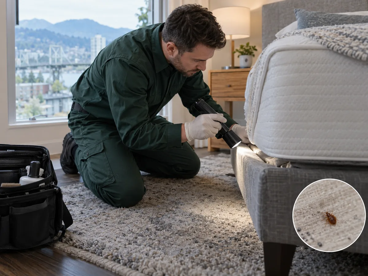 Pest control technician inspection for Bed Bug Treatment Company New Westminster