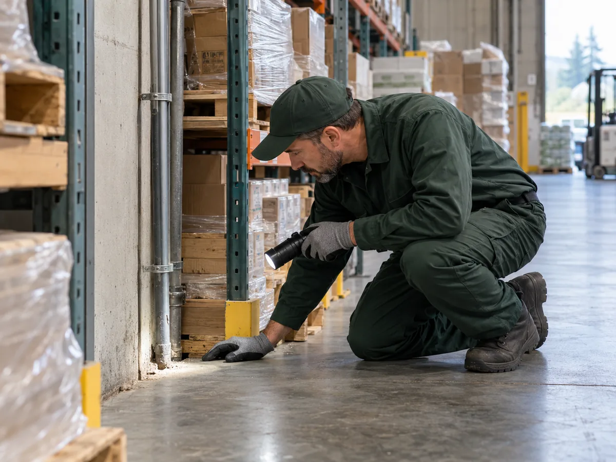 Pest control technician inspection for Best Commercial Rodent Control Services Delta