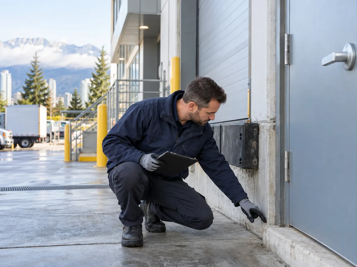 Pest control technician inspection for Commercial Pest Control Vancouver