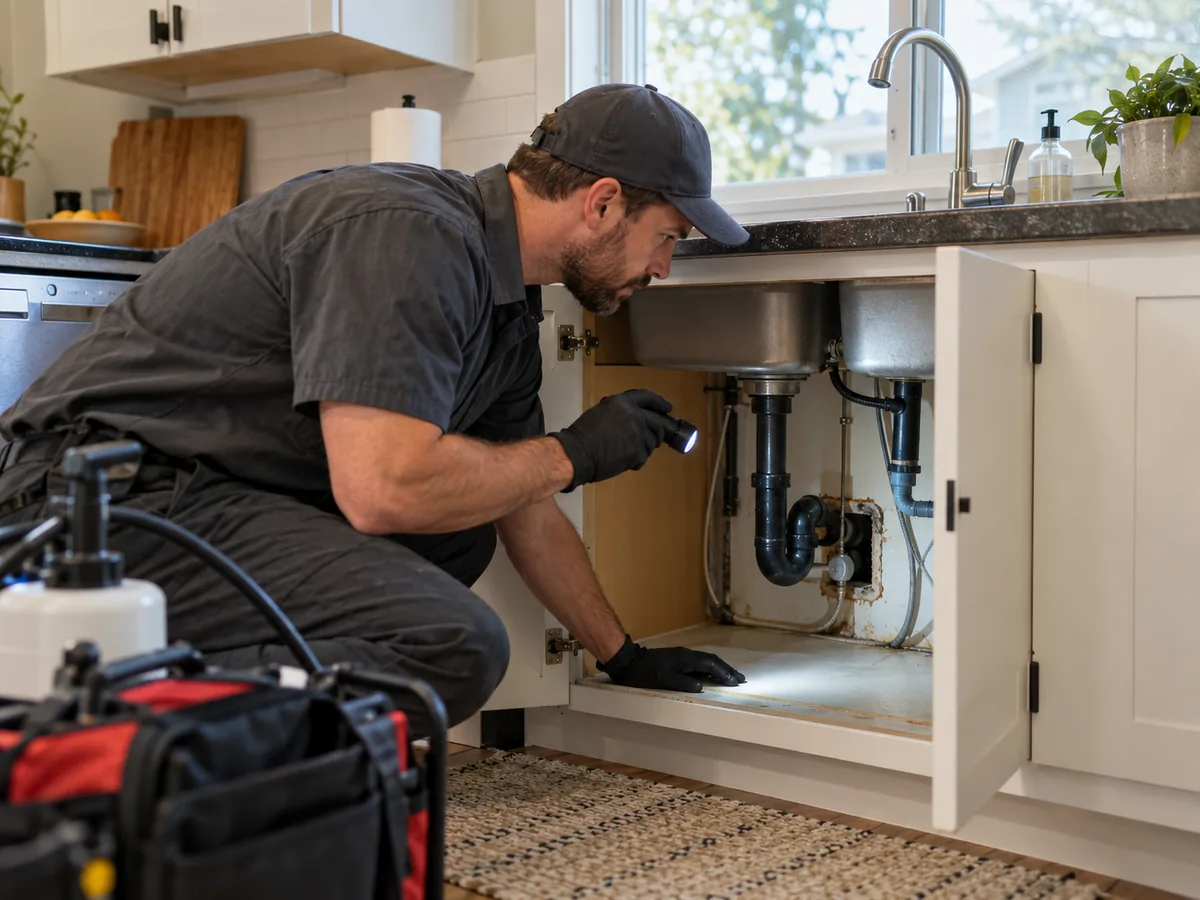 Pest control technician inspection for Pest Control Delta
