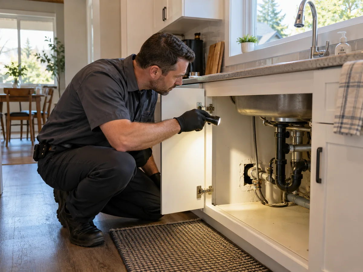 Pest control technician inspection for Pest Control Langley