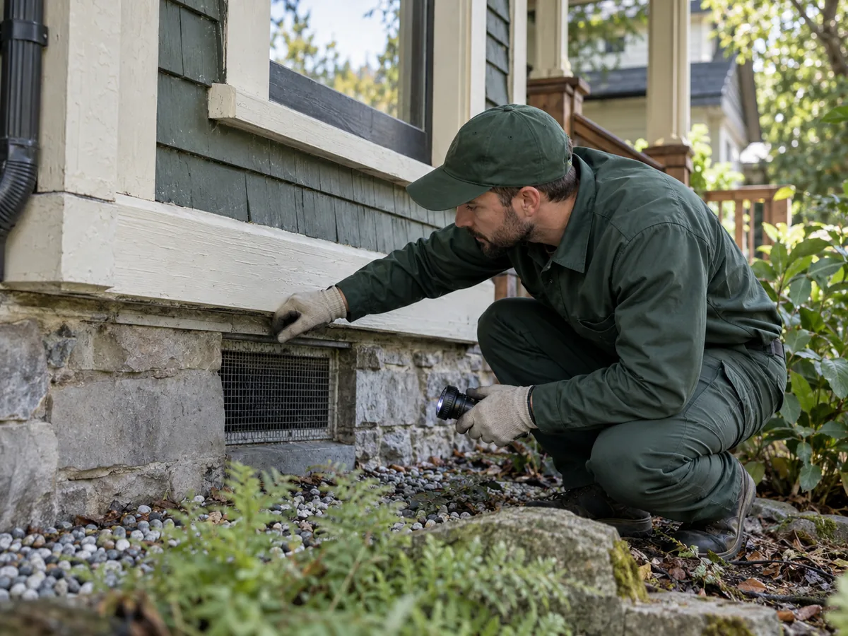 Pest control technician inspection for Pest Control Vancouver